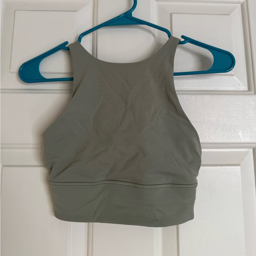 lululemon athletica energy longline bra green